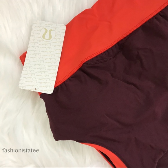 NWT Lululemon kick serve sweat bra Bordeaux orange - Picture 4 of 7
